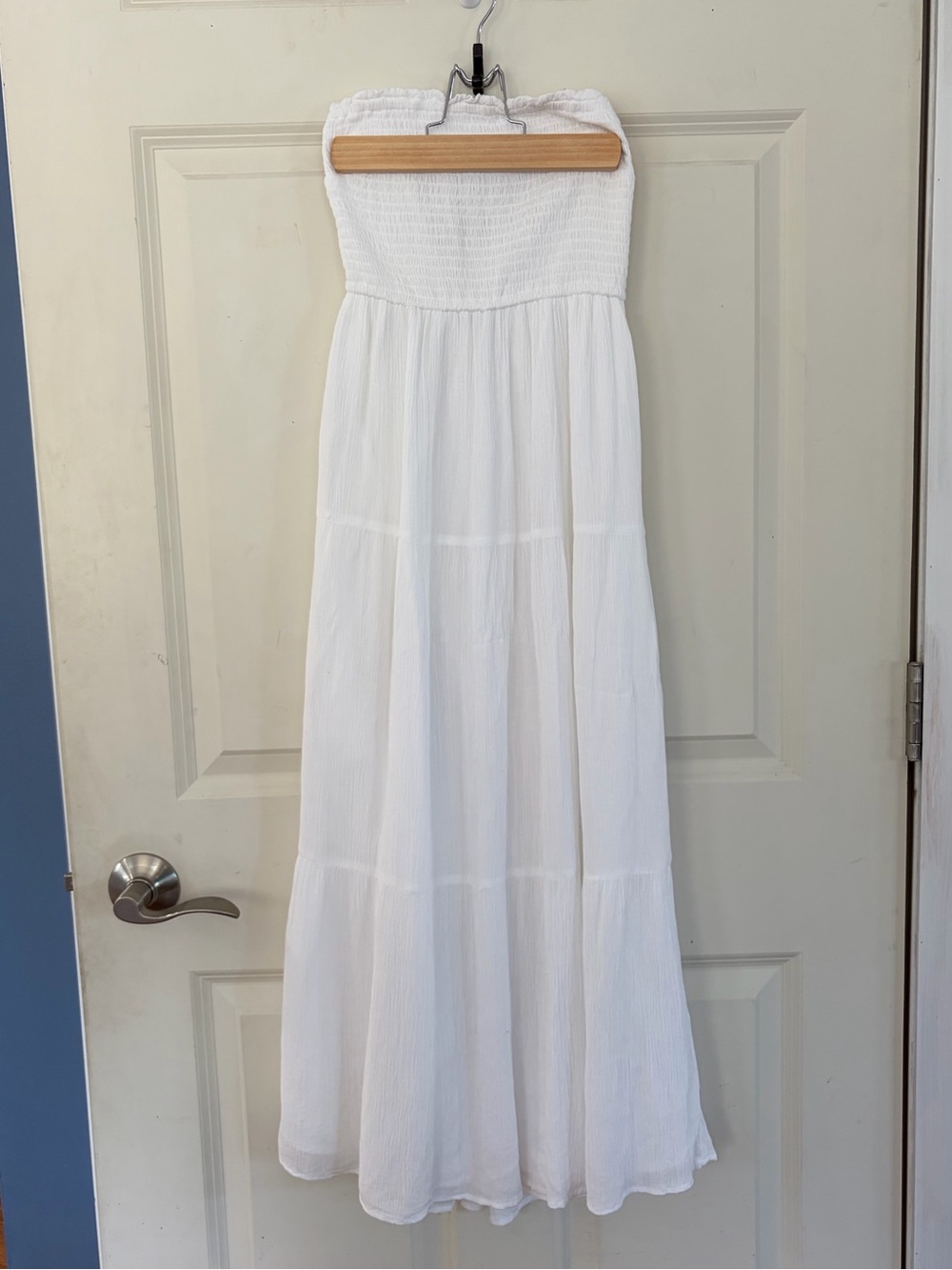 White Strapless Midi Dress - Classic Summer Style